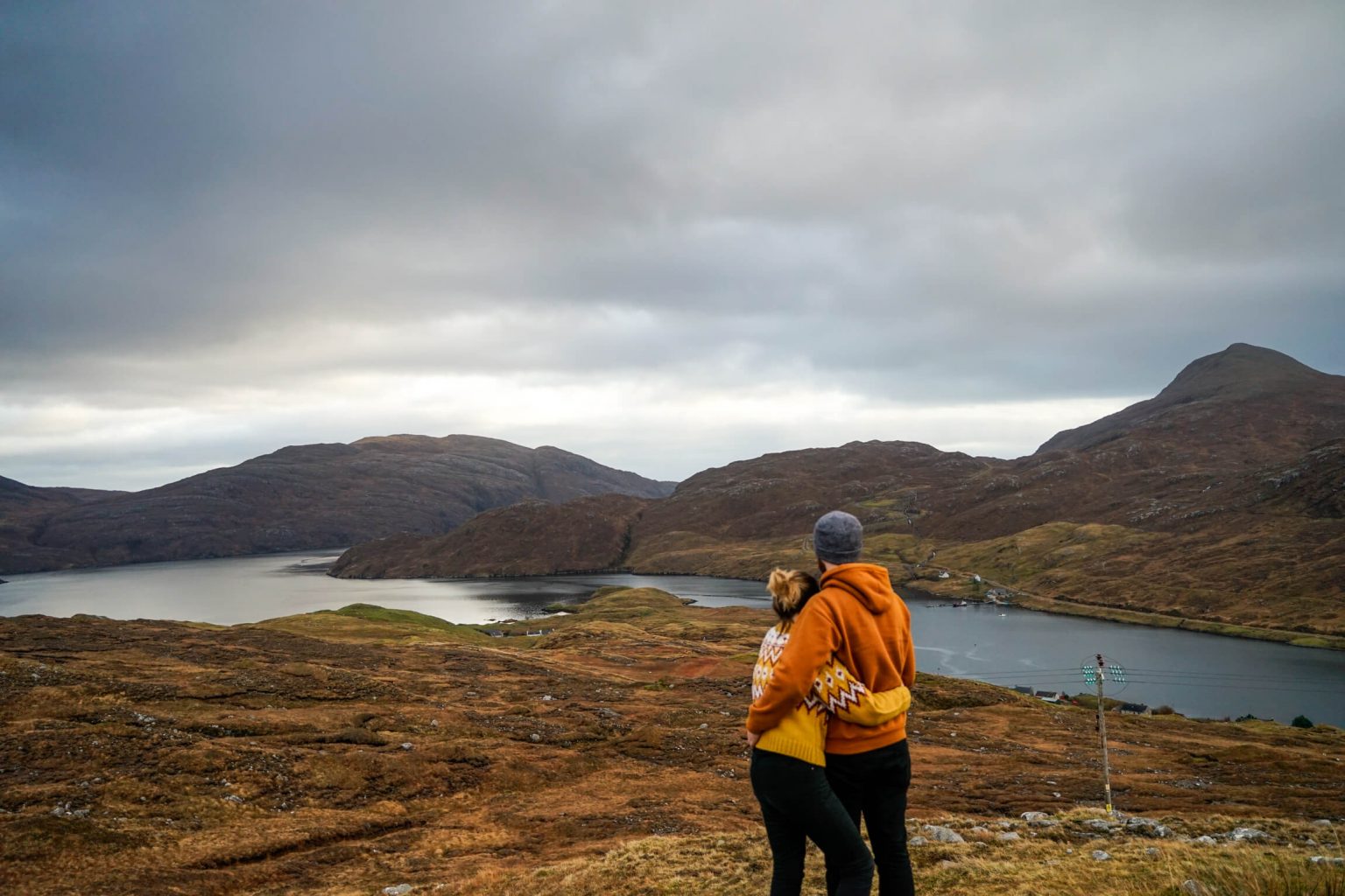 Peter and Lauren taking in the views of the Isle of Harris.