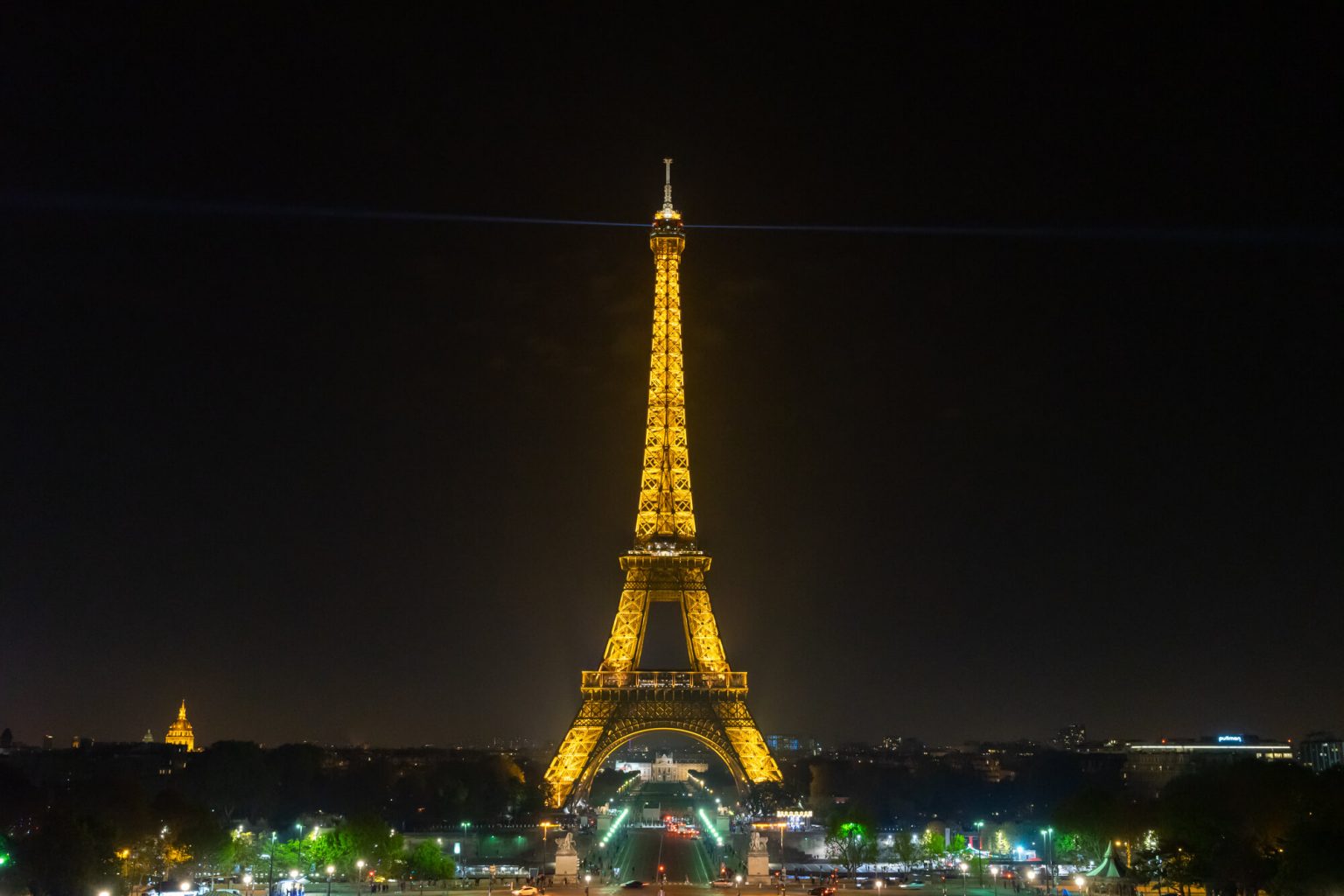 Eiffel tower at night