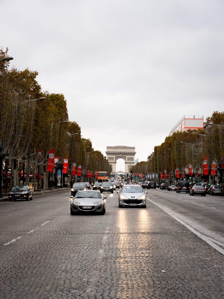 View up to Arc De Triomphe