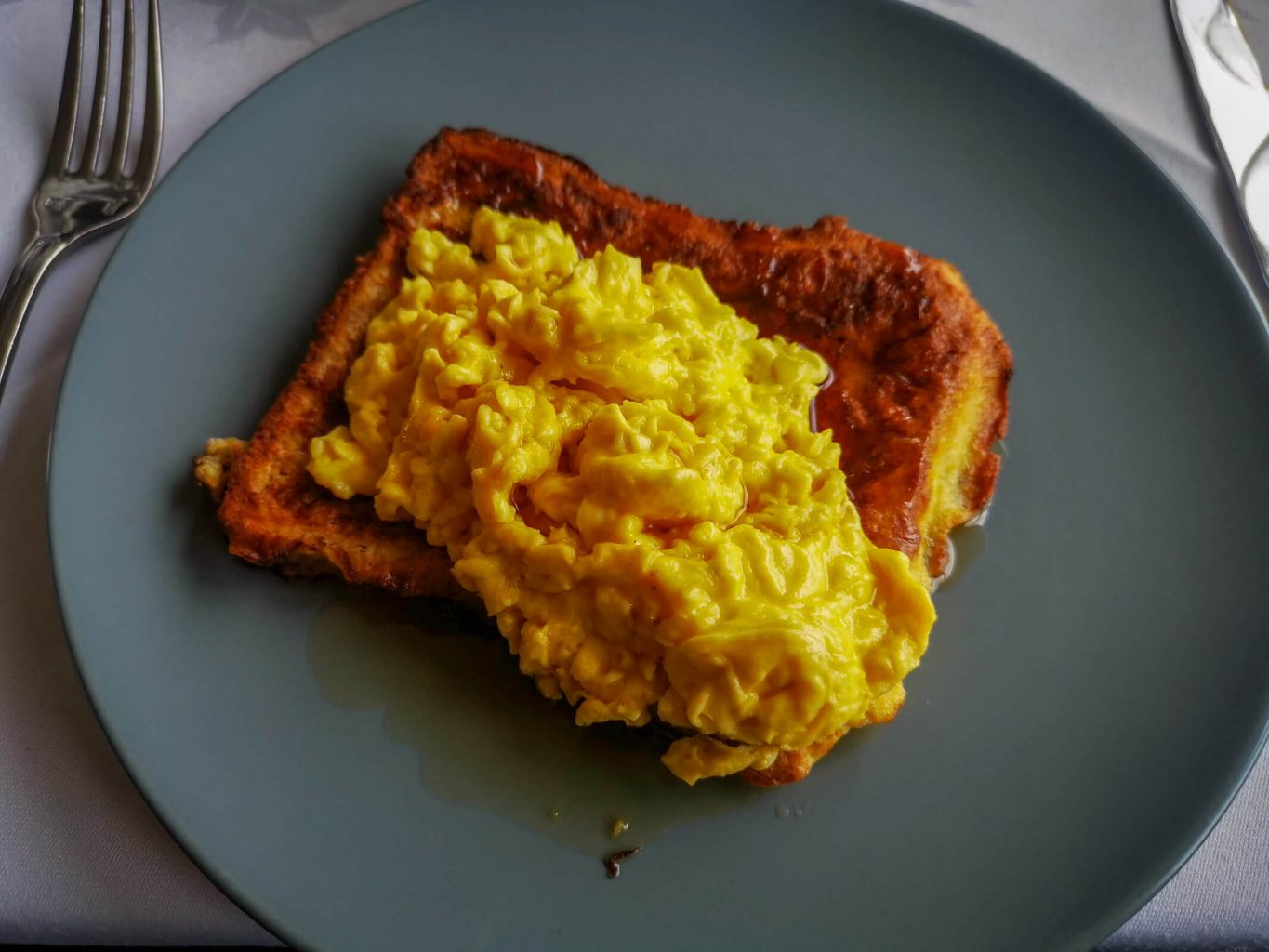 Scrambled Eggs on French toast