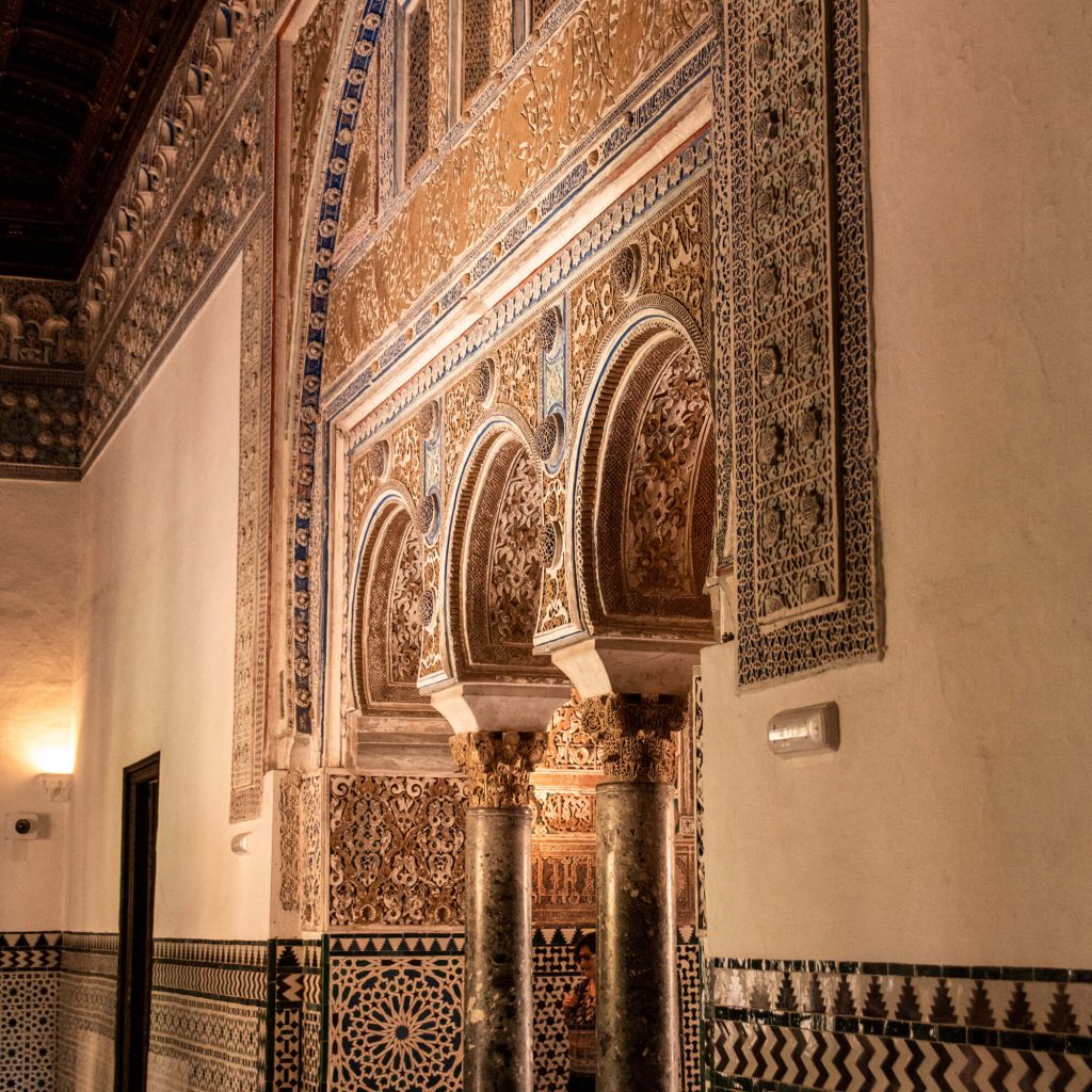 Inside tha Alcazar of Seville