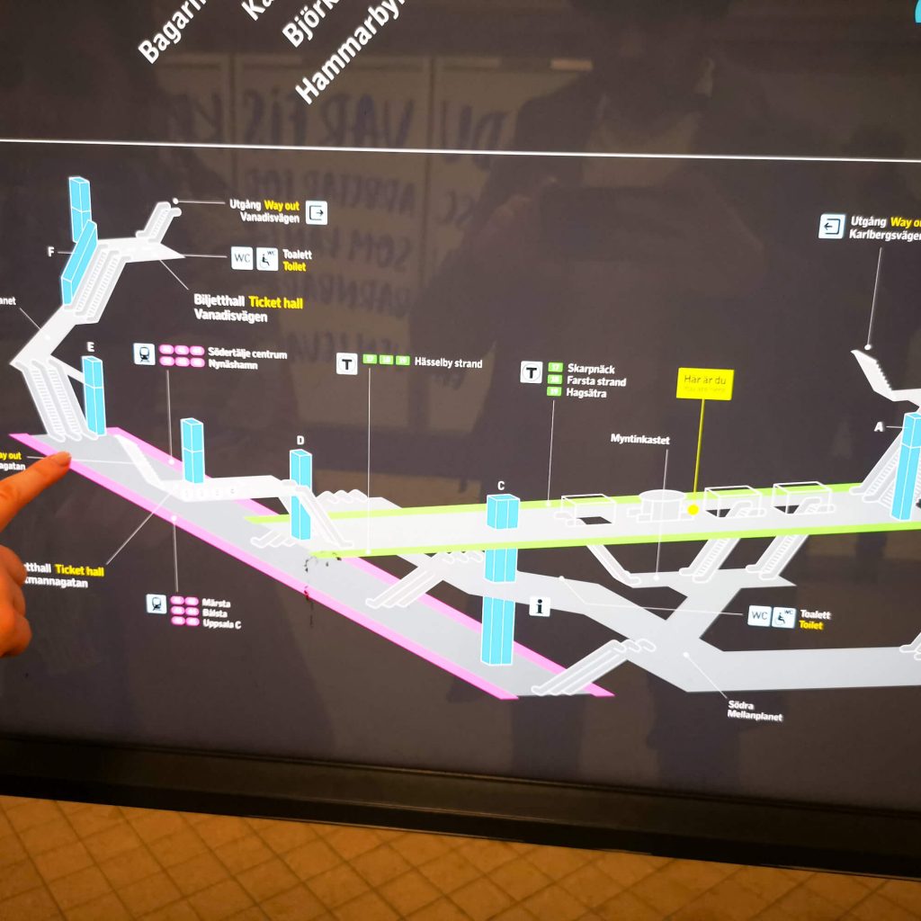 Map to find the display at Citybanan