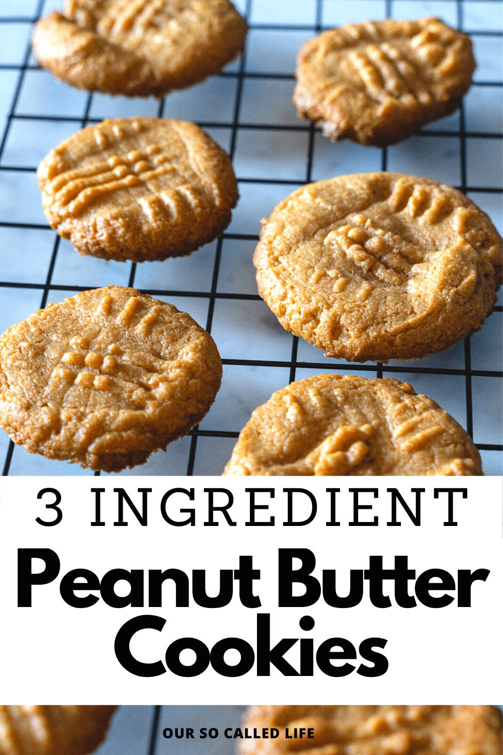 3 ingredient peanut butter cookies