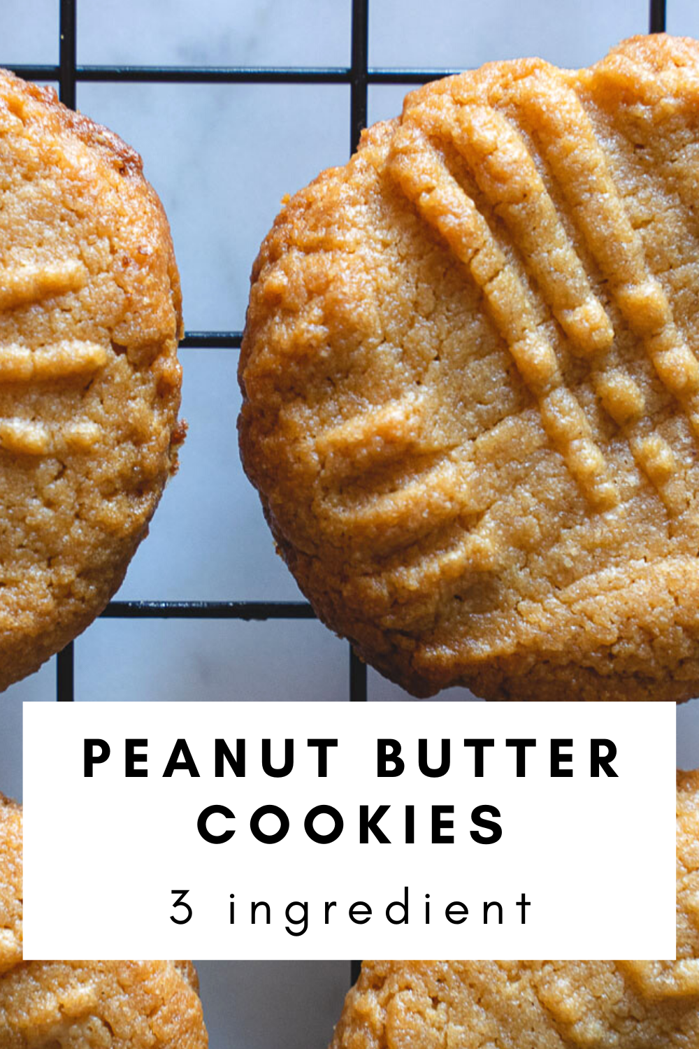 3 ingredient peanut butter cookies