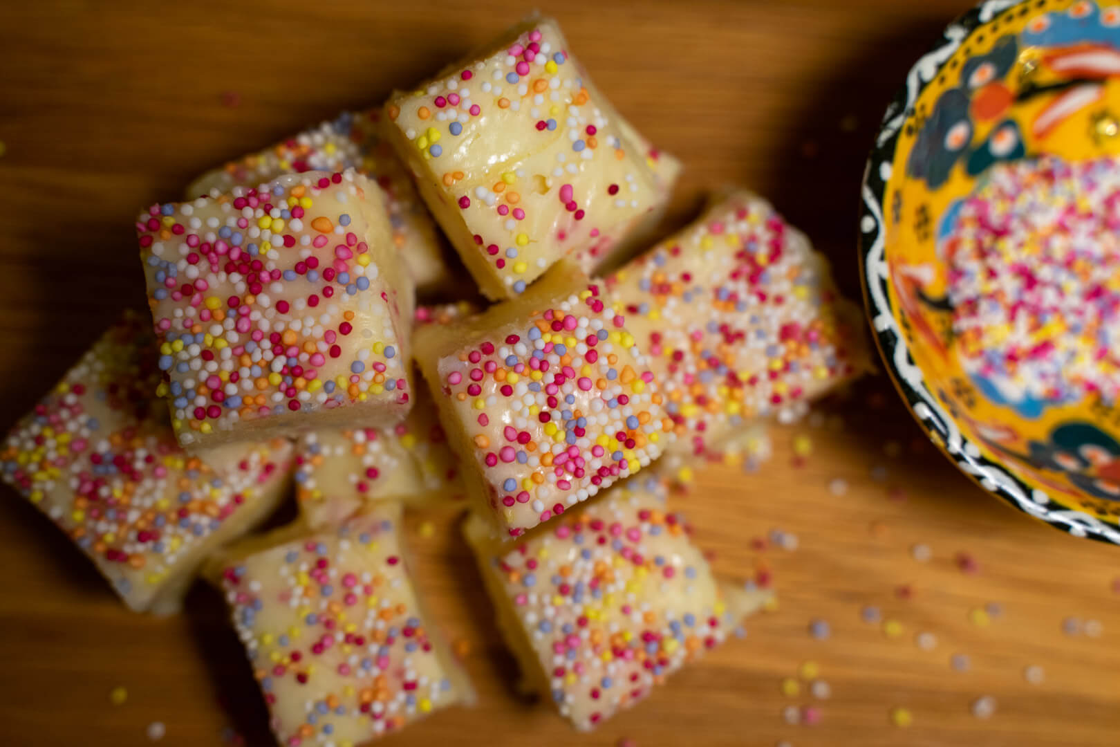 Easy White Chocolate Sprinkle Fudge Recipe | Jazzies Fudge