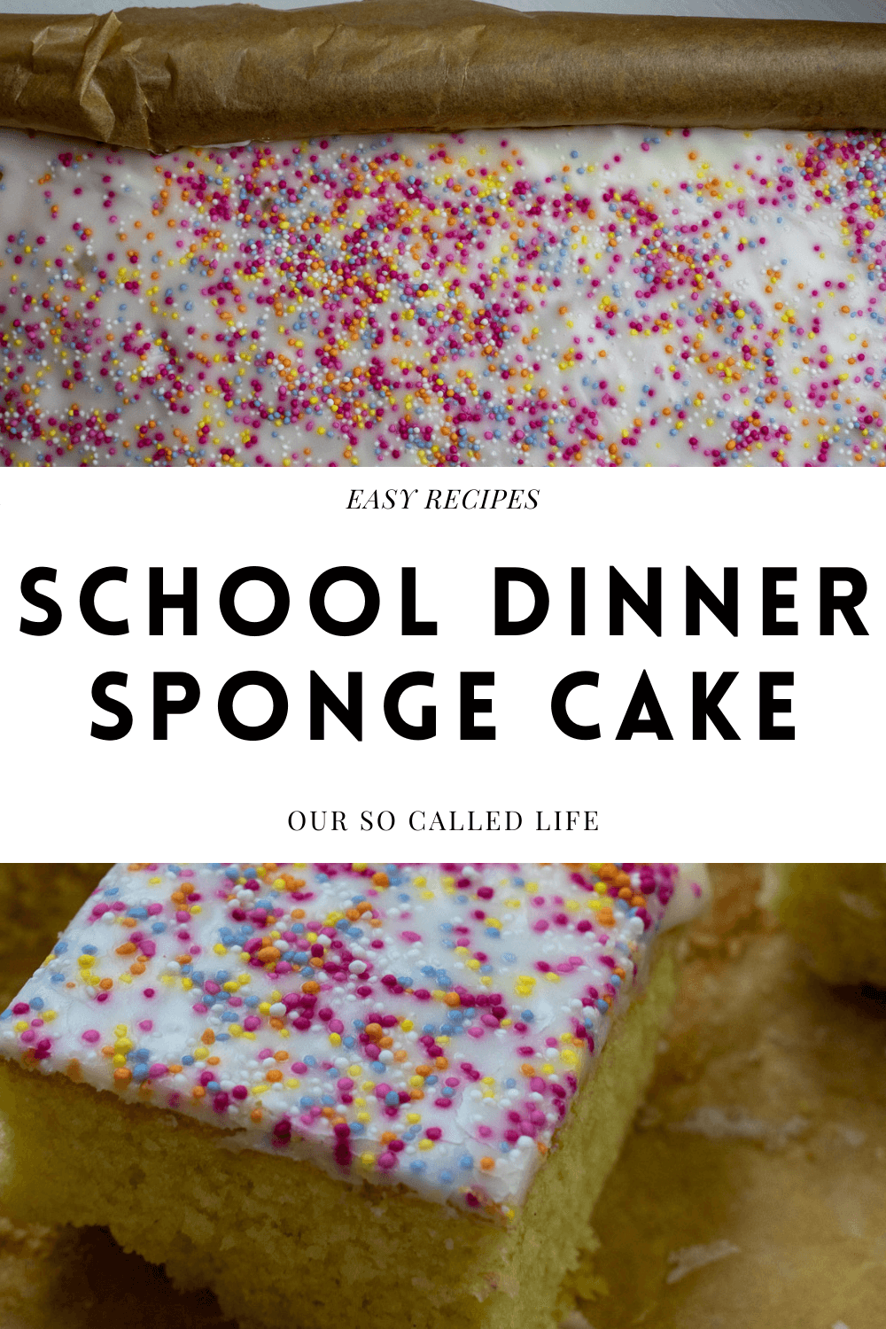 School Dinner Sponge Cake