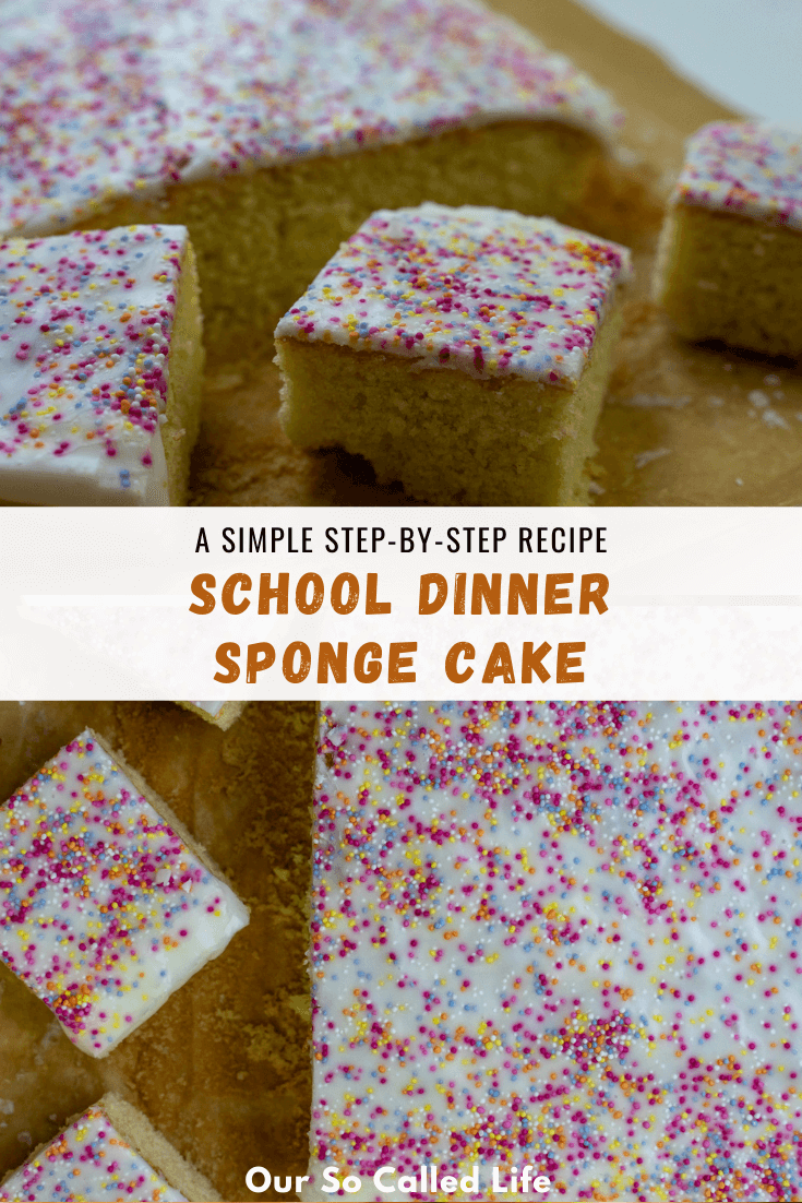 School Dinner Sponge Cake