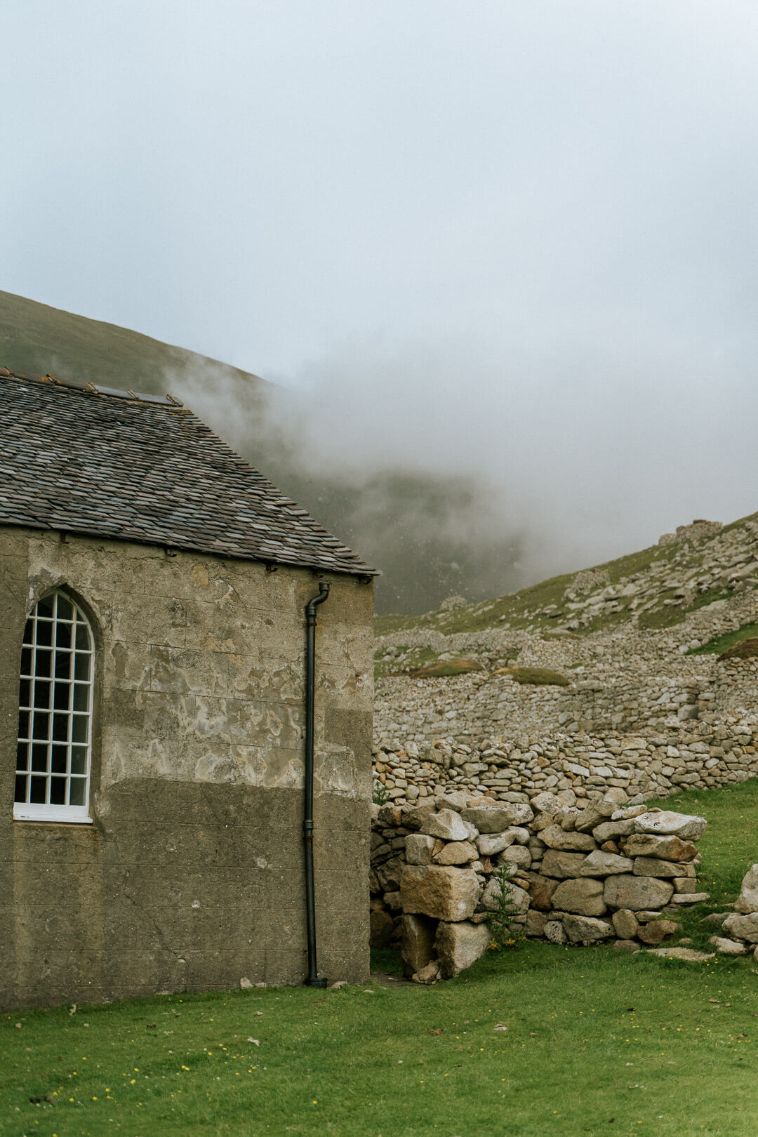 Mist behind old School/Church